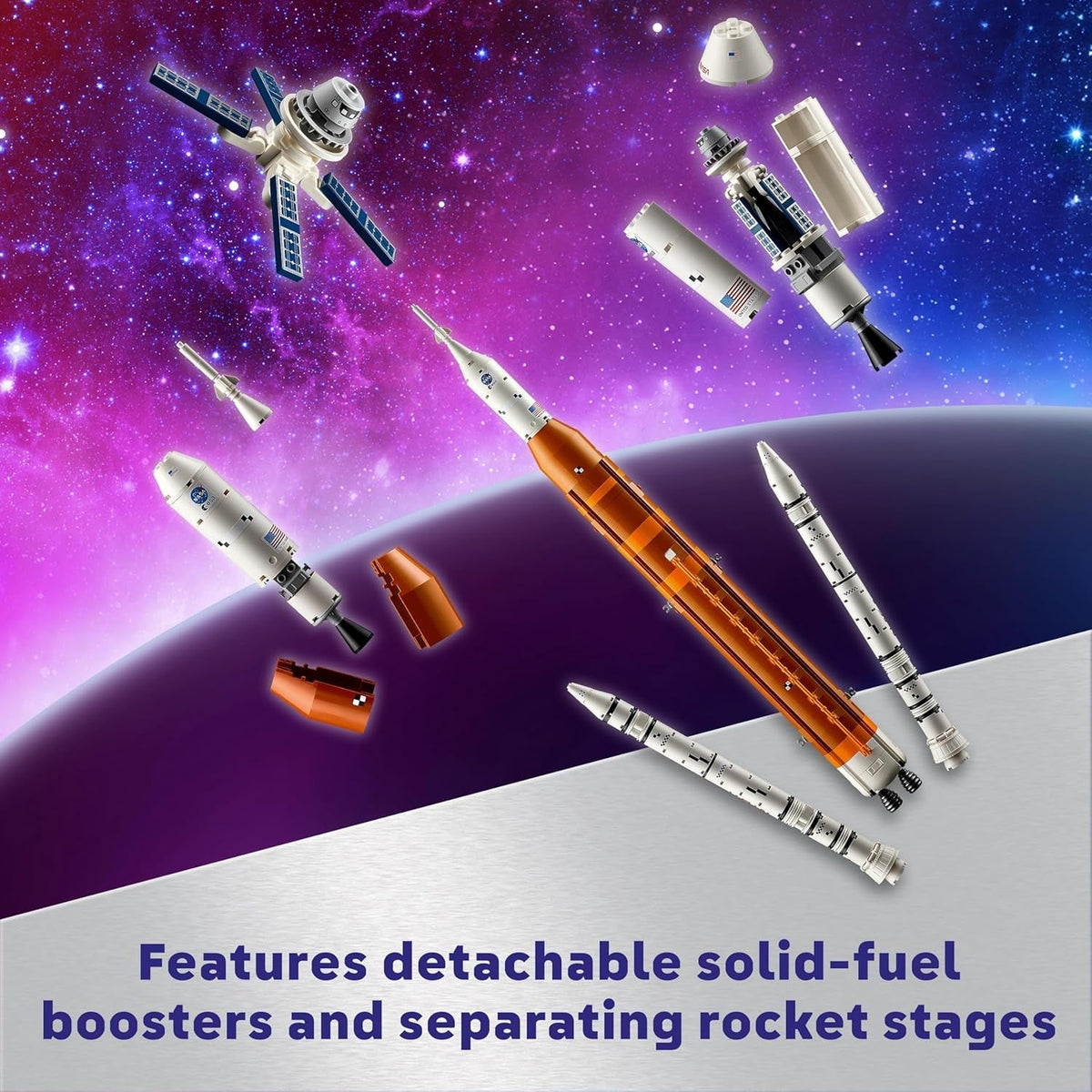 Icons NASA Artemis Space Launch System Set, Model Kit for Adults to Build, Includes an Orion Capsule and Launch Tower, Home and Office Desk Decor, Gifts for Men, Women, Him or Her 10341