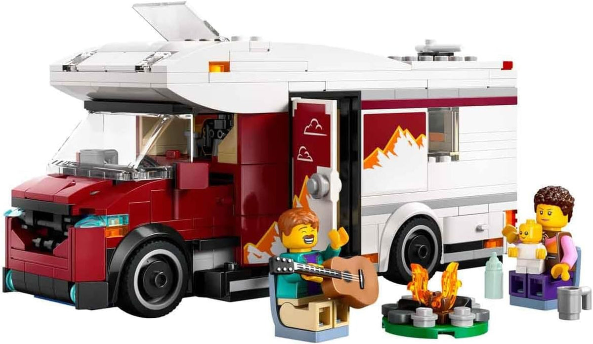 City Holiday Adventure Camper Van Toy - Creative Building Toys for 6+ Year Old Boys & Girls - Includes 3 Minifigures & Accessories - Gift Ideas for Birthdays & Holidays - 60454
