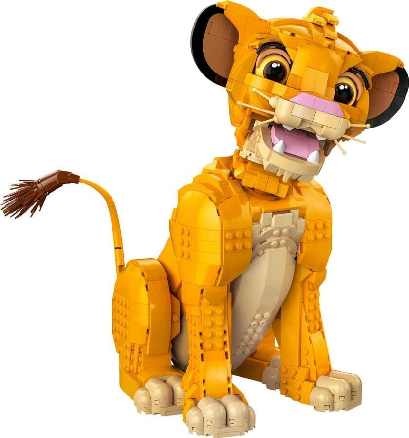 ǀ Disney Young Simba the Lion King, Collectible Animal Figure Building Set, Model Kit for Adults to Build, Home or Office Décor, Nostalgic Gift Idea for Women, Men, Her, Him and Fans 43247