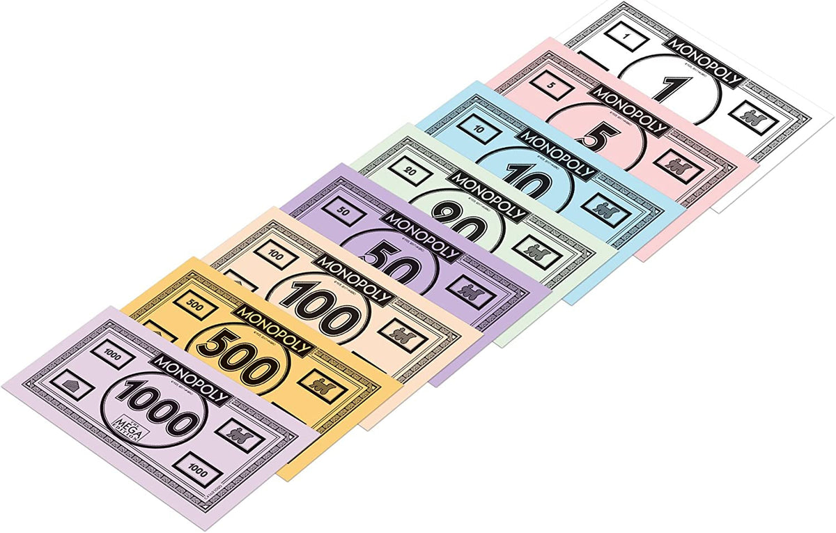 Mega Monopoly, an Upgrade on the Classic Game Board with 12 Extra Spaces Including Downing Street, Saville Row and Knightsbridge, Invest in Skyscrapers, for Ages 8 Plus