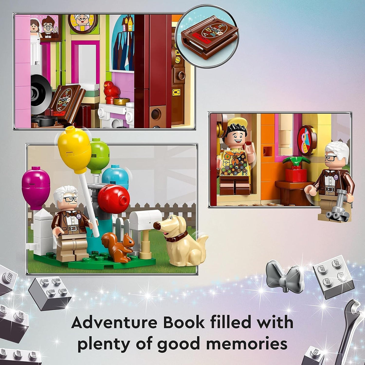 Disney and Pixar ‘Up’ House Buildable Toy with Balloons, Carl, Russell and Dug Figures, Collectible Model Set, Iconic Gift Idea for Kids, Girls & Boys 43217