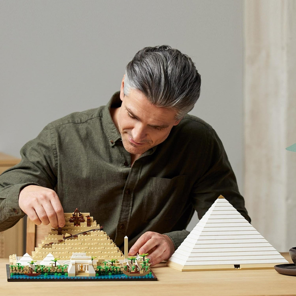 Architecture Great Pyramid of Giza Set, Home Decor Model Building Kit, Gift Idea for Adults, Men, Women, Mum, Dad, Creative Activity, Famous Landmarks Collection 21058