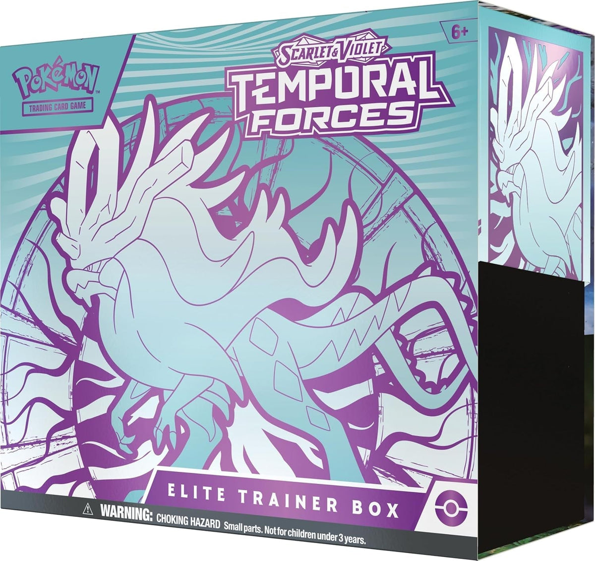 TCG: Scarlet & Violet—Temporal Forces Elite Trainer Box – Walking Wake (1 Full-Art Flutter Mane Promo Card, 9 Boosters & Premium Accessories)