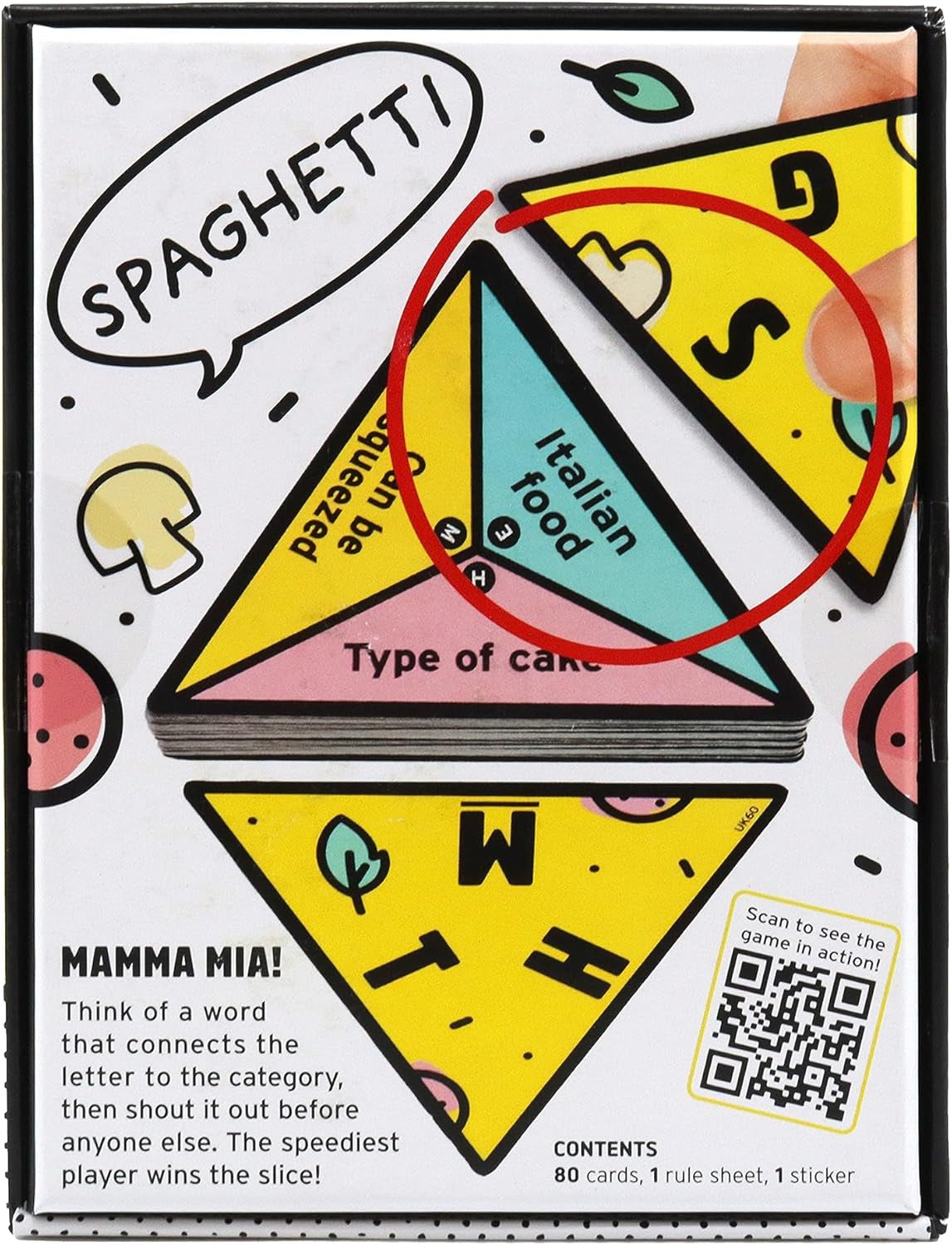 P for Pizza Board Game: Family Card Game Great for Adults and Kids | Perfect for Vacations, Compact and Travel Friendly, Beach Game
