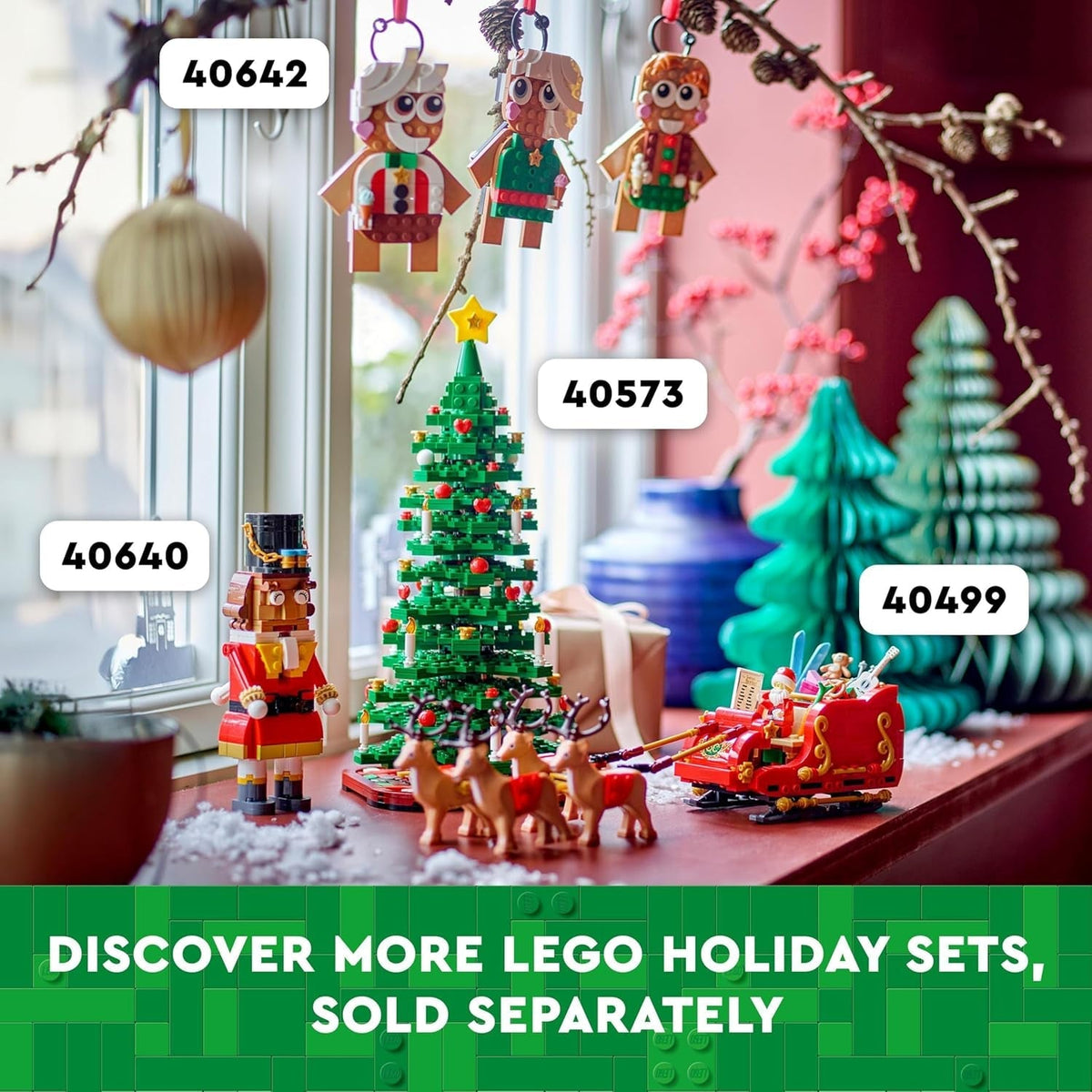 Christmas Tree Toy Building Set for 9 plus Year Old Boys & Girls, Collectible Festive Decoration for Home Decor, Encourages Imaginative Play, Family Crafts Activity, Gift Idea for Kids 40573