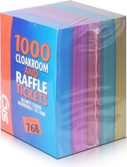 ® 5 X Cloakroom/Raffle Tickets, Numbered 1-1000 with Security Numbering