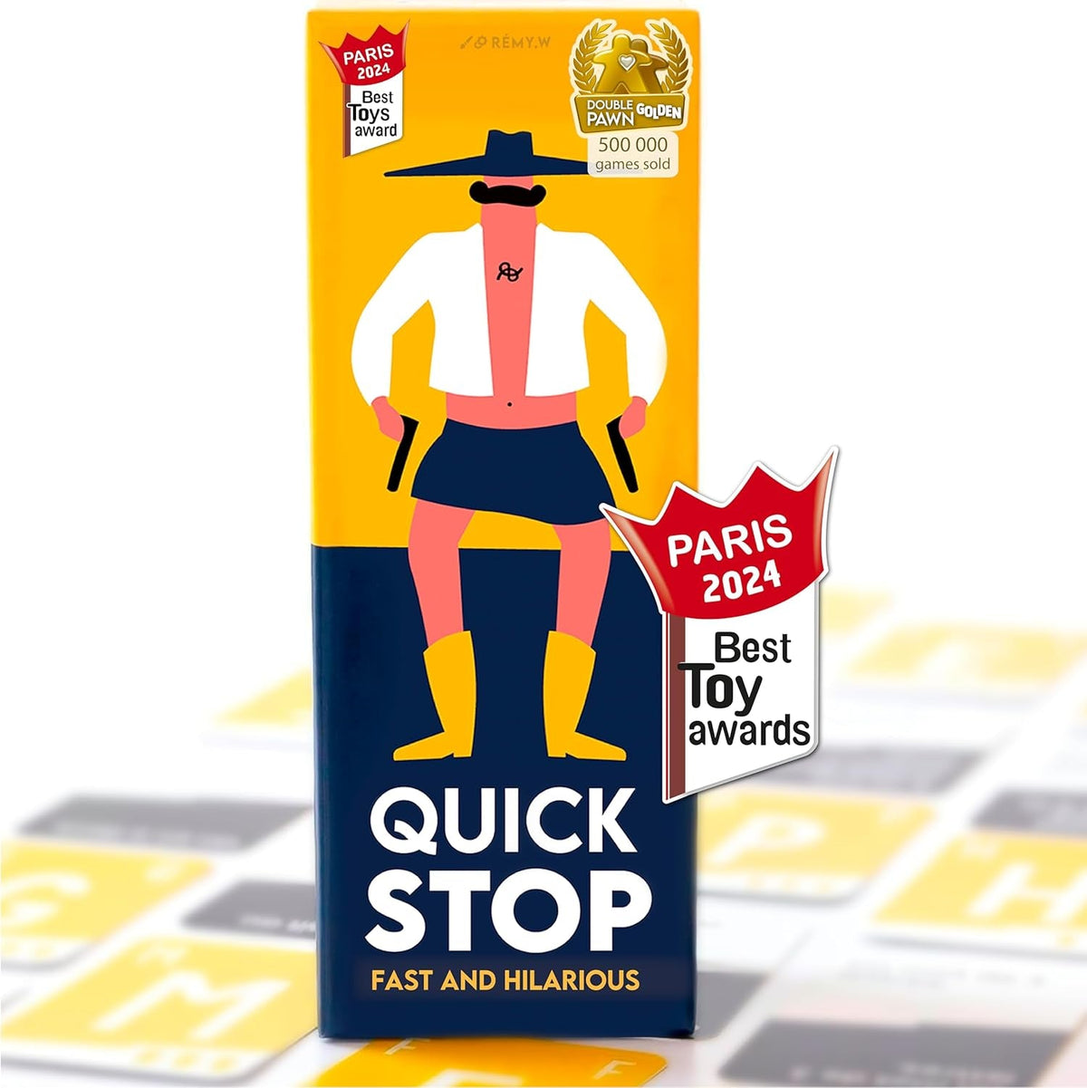 QUICKSTOP | Card Game for Family and Friends | Fast and Hilarious | 2-7 Players | Party Game for Adults and Kids 10+ | 30 Minutes Playing Time