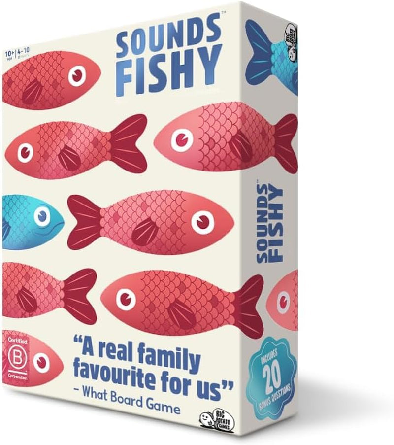 Sounds Fishy Board Game: the Fast-Thinking, Bluffing Family Game for Kids 10+ and Adults | Best New Board Games