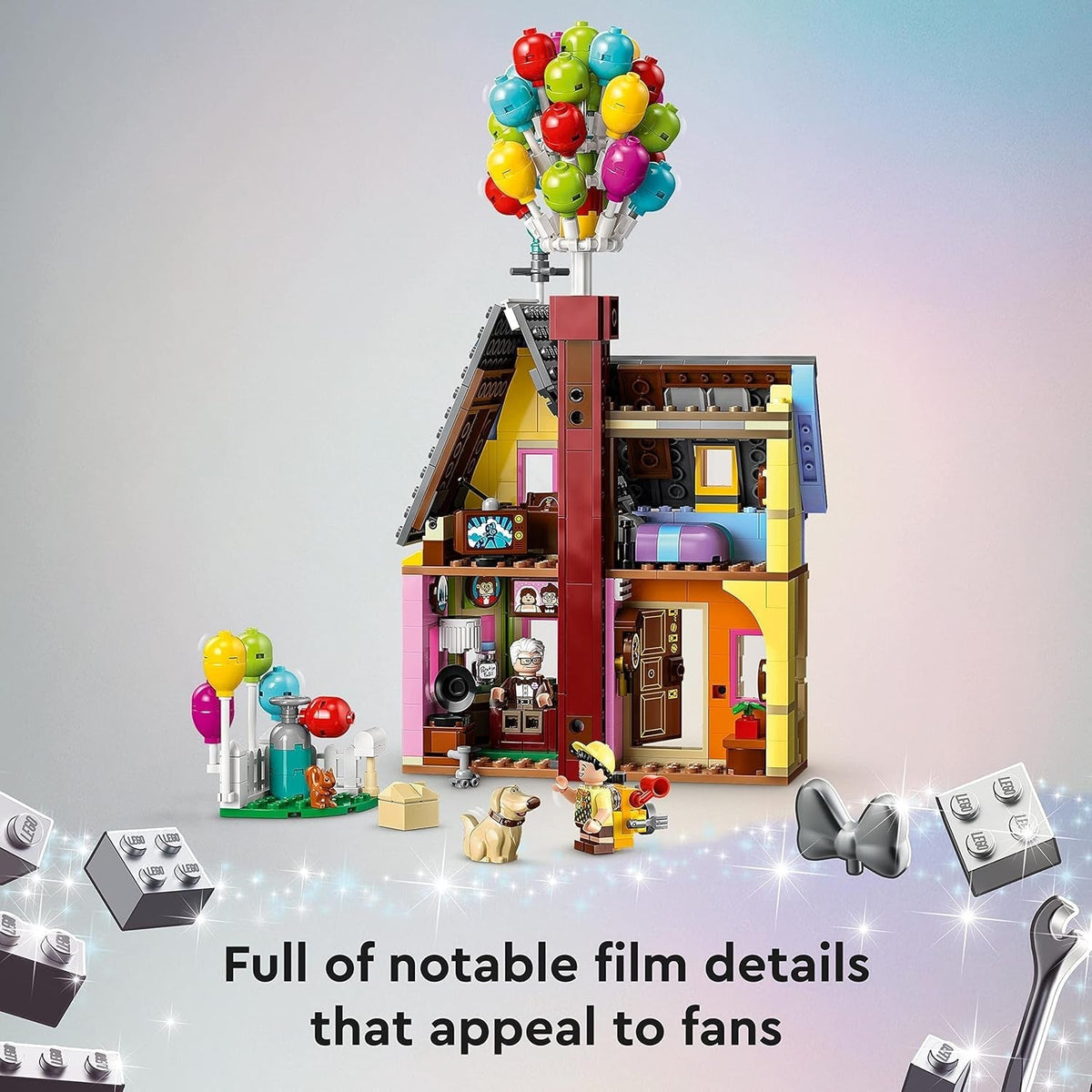 Disney and Pixar ‘Up’ House Buildable Toy with Balloons, Carl, Russell and Dug Figures, Collectible Model Set, Iconic Gift Idea for Kids, Girls & Boys 43217