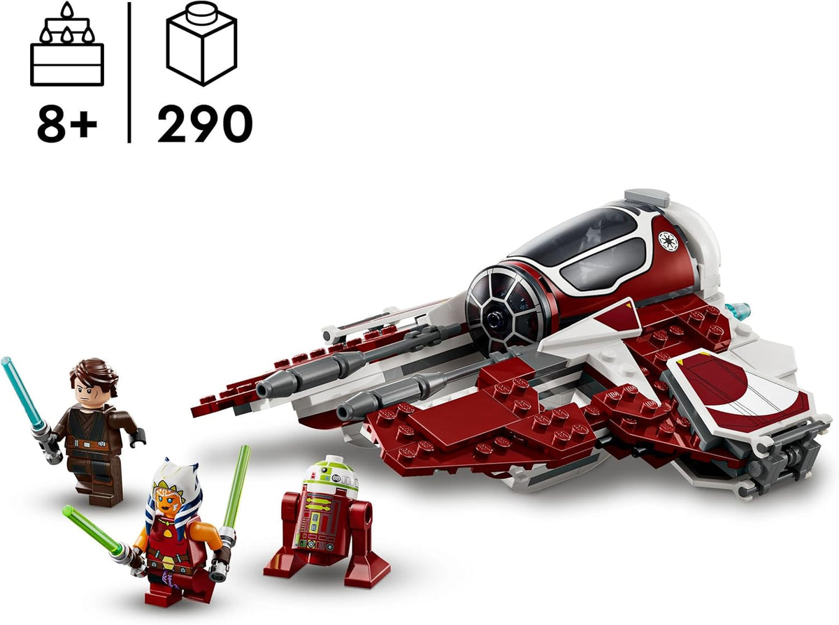 Star Wars 75401 Ahsoka’S Jedi Interceptor Building Toy Features 2 Minifigures with Lightsabers Incl. Anakin Skywalker, plus an R7-A7 Droid Figure for the Clone Wars Fans, 8+ Year Old Boys & Girls