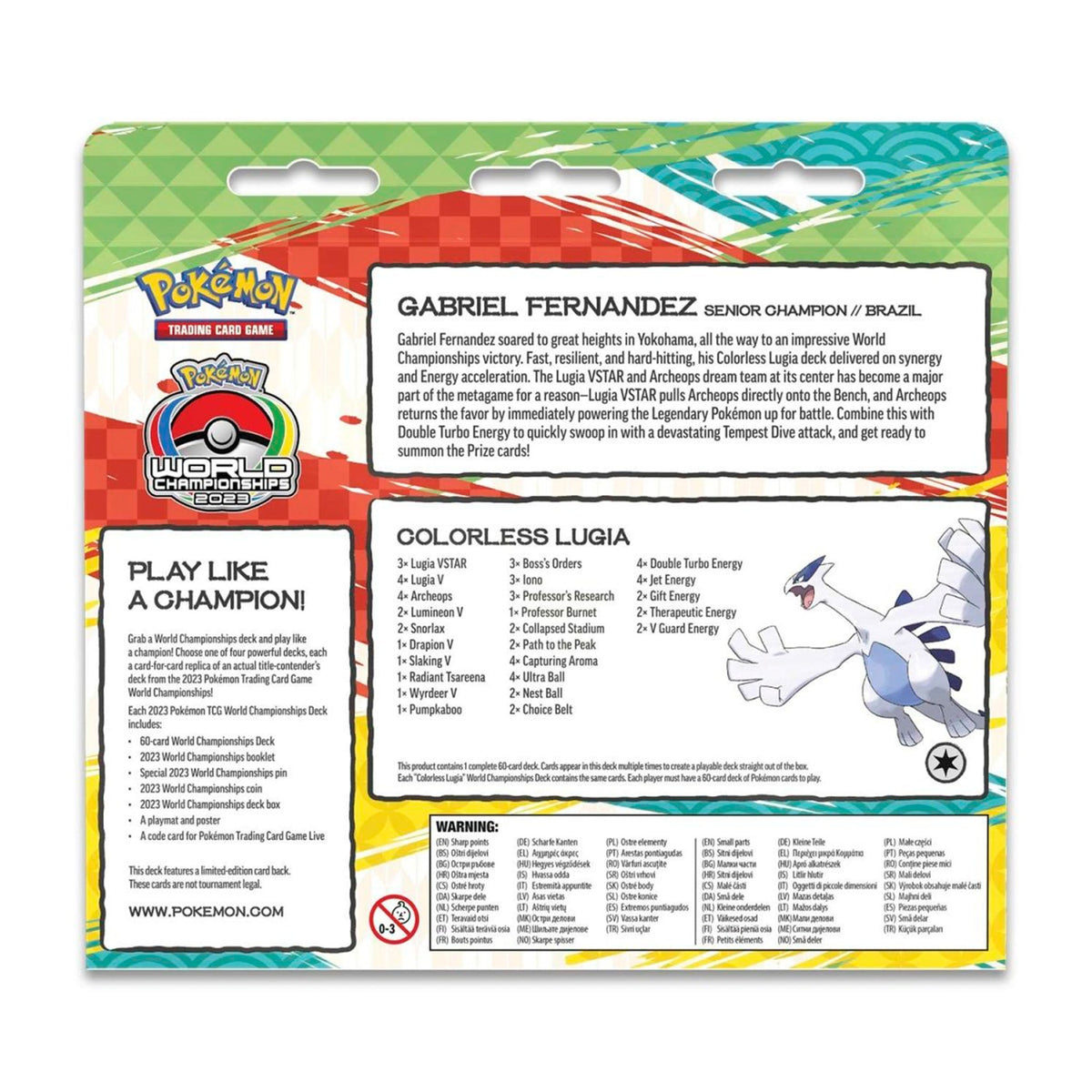 Pokemon TCG World Championships 2023 Gabriel Fernandez - Colorless Lugia VSTAR Deck