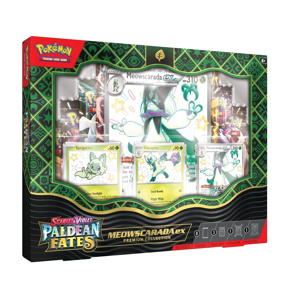 Pokemon TCG Scarlet & Violet Paldean Fates Premium Collection - Shiny Meowscarada Ex