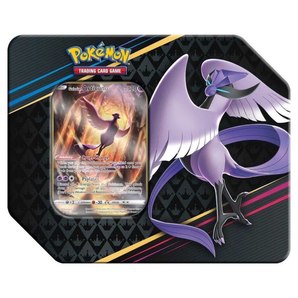 Pokemon TCG Crown Zenith 7" Large Gift Tin Moltres/Articuno/Zapdos