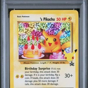 Pokémon Pikachu PokéMon Celebrations Birthday Black Star Promo #24 PSA 10