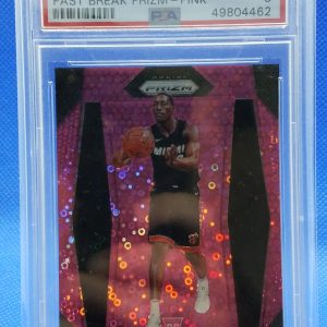 Basketball Panini Bam Adebayo 2017 Panini Prizm Pink Fast Break 21/50 PSA 9