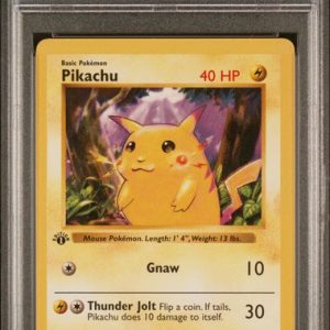 Pokémon Pikachu 1999 Pokemon 1st Edition Red Cheeks #58/102 PSA 8