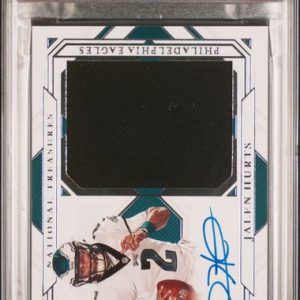 Sports Panini Jalen Hurts 2020 Panini National Treasures Rookie Material Signatures RPA #'D 42/99 PSA 10 Auto 10