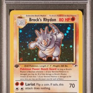Pokémon Brock'S Rhydon 2000 Pokemon Gym Heroes 1st Edition Holo #2/132 PSA 9