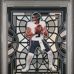 Sports Panini Michael Penix Jr. 2024 Panini Obsidian Black Stained Glass Rc PSA 9