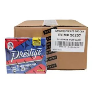 Soccer Panini 2025-26 Panini Prestige Efl Soccer Hobby Preferred 20 Box Case
