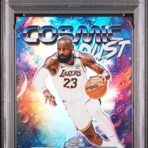 Basketball Topps Lebron James 2025 Topps Cosmic Chrome Cosmic Dust SSP PSA 8
