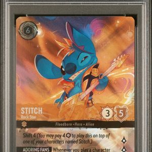 Disney Lorcana Stitch 2024 Disney Lorcana Set Championship Prize PSA 8