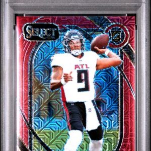 Sports Panini Michael Penix Jr. 2024 Panini Select Red Prizm Rookie Card #'D 09/49 PSA 10 (Jersey #)