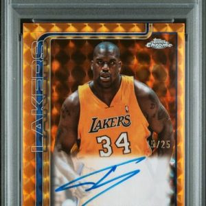 Basketball Topps Shaquille O'Neal 2025 Topps Chrome Autograph Orange Geometric #'D 15/25 PSA 9