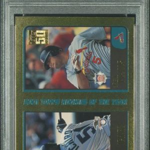 Baseball Topps Ichiro / Albert Pujols 2001 Topps Traded Gold #'D 0850/2001 Rc PSA 7