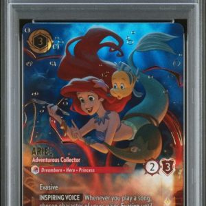 Disney Lorcana Ariel Adventurous Collector Disney Lorcana Fabled Enchanted #232/204 PSA 9