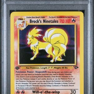 Pokémon Brock'S Ninetales 2000 Pokemon Gym Challenge 1st Edition Holo #3/132 PSA 9