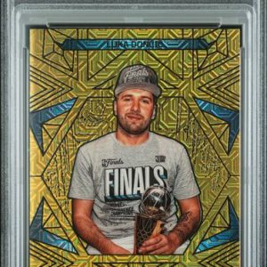 Basketball Panini Luka Doncic 2024 Panini Obsidian Electric Etch Gold Flood #'D 01/10 PSA 9