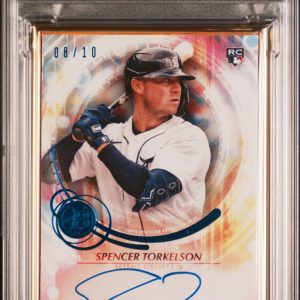 Baseball Bowman Spencer Torkelson 2022 Bowman Transcendent Autograph Rookie Card Blue #'D 08/10 PSA 9