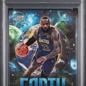 Basketball Topps Lebron James 2025 Topps Cosmic Chrome Planetary Pursuit Earth SSP PSA 10