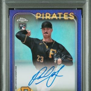 Baseball Topps Paul Skenes 2024 Topps Chrome Update Autograph Purple Ref. Rc #'D 136/250 PSA 10 Auto 10