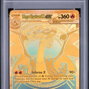 Pokémon Mega Charizard X EX 2025 Pokemon Phantasmal Flames Mega Hyper Rare #130/094 PSA 9