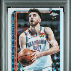 Basketball Topps Chet Holmgren 2025 Topps Chrome White Geometric #'D 1/2 PSA 9