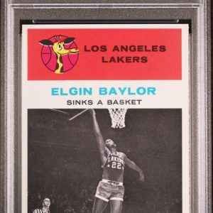 Basketball Elgin Baylor In Action 1961 Fleer #46 PSA 7