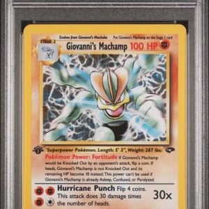 Pokémon Giovanni'S Machamp 2000 Pokemon Gym Challenge 1st Edition Holo #6/132 PSA 9