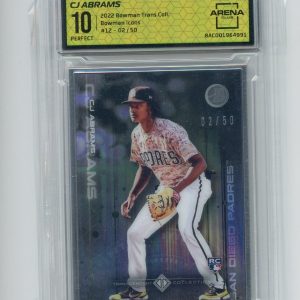 Baseball Bowman Cj Abrams 2022 Bowman Transcendent Collection Bowman Icons /50 Arena Club Perfect 10
