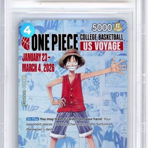 One Piece TCG Monkey D Luffy 2026 One Piece College Basketball Us Voyage Promo #P-055 BGS 9.5