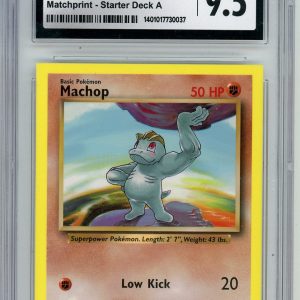 Pokémon Machop 2000 Pokemon Base Set Matchprint - Starter Deck A #52/102 CGC 9.5