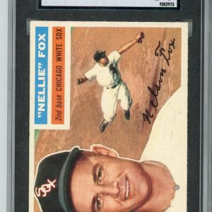Baseball Topps Nellie Fox 1956 Topps Gray Back #118 SGC 8
