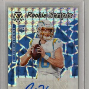 Sports Panini Justin Herbert 2020 Panini Mosaic Rookie Scripts Autograph PSA 10