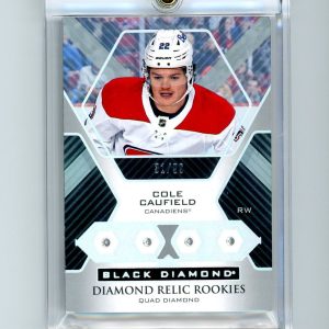 Hockey Upper Deck Cole Caufield 2022 Upper Deck Black Diamond Quad Diamond Relic Rookies #'D 31/99