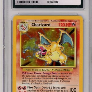 Pokémon Charizard 1999 Pokemom Base Set Holo #4/102 CGC 7.5