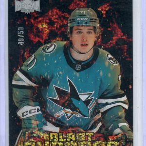 Hockey Upper Deck Macklin Celebrini 2024-25 Upper Deck Metal Universe Blast Furnace Gold Rc #'D 49/50