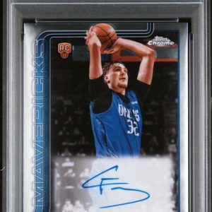 Basketball Topps Cooper Flagg 2025 Topps Chrome Autograph Rookie Card PSA 7