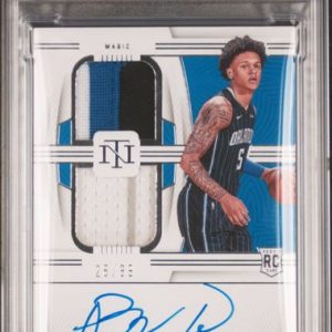 Basketball Panini Paolo Banchero 2022 Panini National Treasures Rookie Materials Dual Relic Auto Rc #'D 26/99 PSA Authentic Auto 10