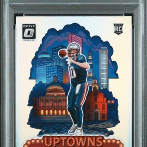 Sports Panini Drake Maye 2024 Panini Donruss Optic Uptowns Rookie Card PSA 9